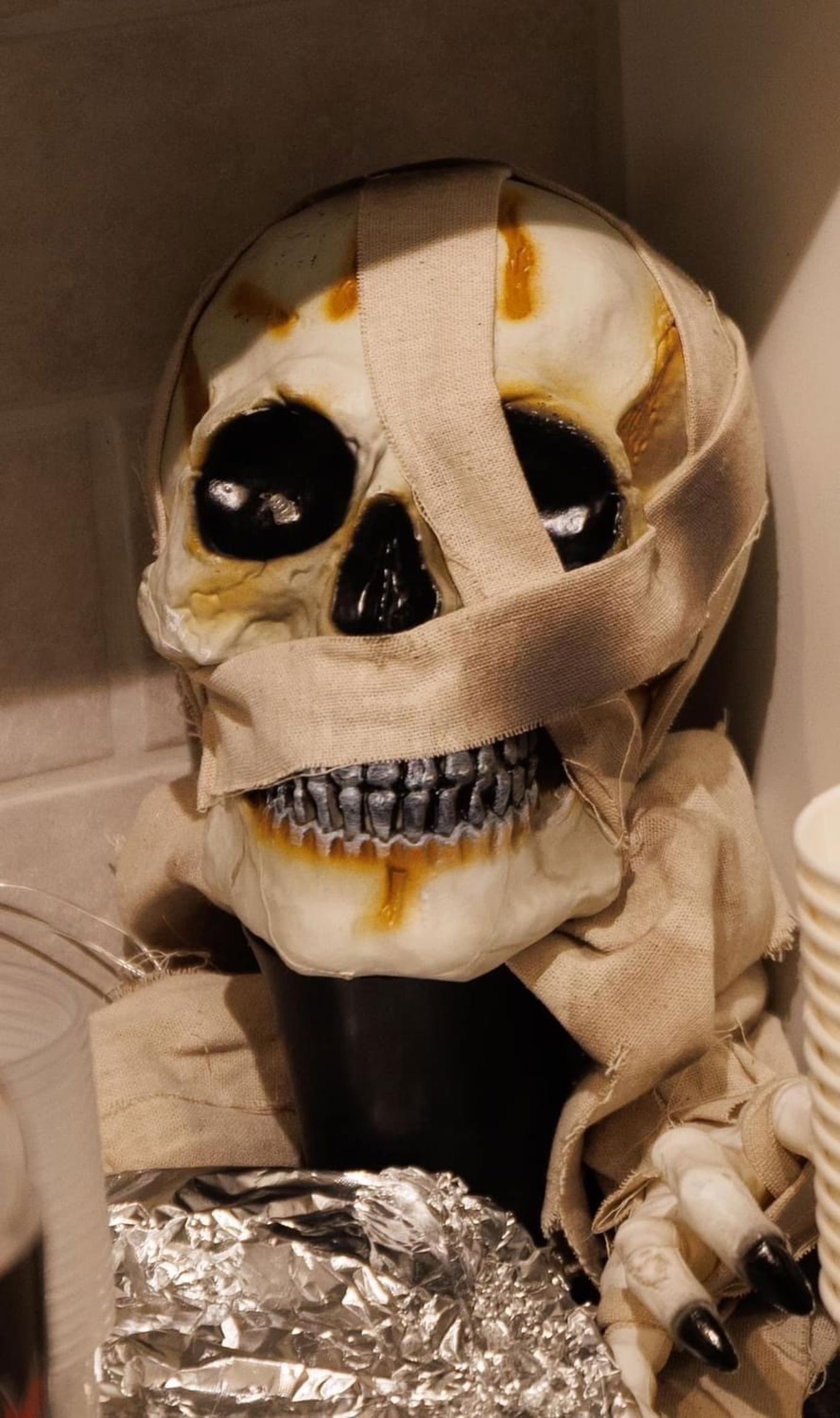 Foto: Haukåsen skole, FAU Hodeskalle, pynt Halloween